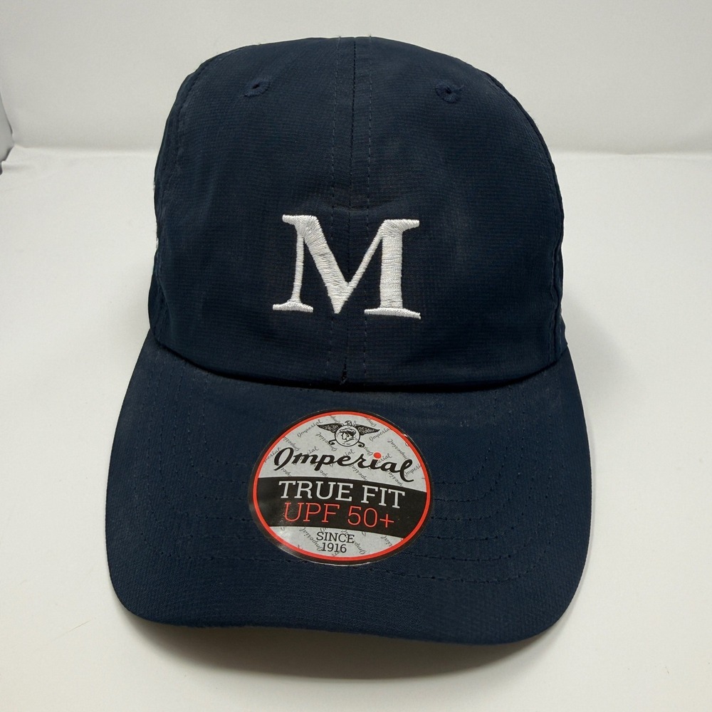 Imperial True Fit Navy Performance Hat Marquis Foundation 20th Annual M Logo - Picture 4 of 10